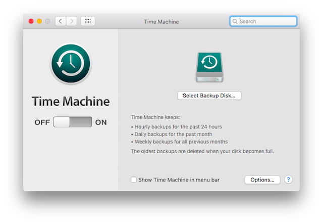time machine backup