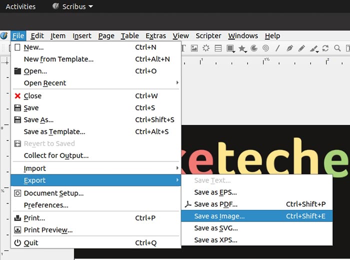 Make Business Card With Scribus Export To Image