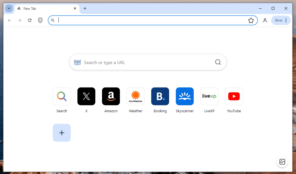 Запуск браузера Aloha после установки