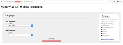 Language selection