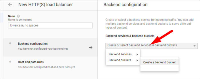 Выбор backend service или backend bucket для отдачи контента