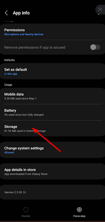 Настройки хранилища приложения в Android