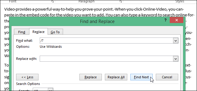 Поиск подстановочного символа с экранированием
