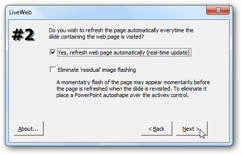 Параметры обновления веб-страницы