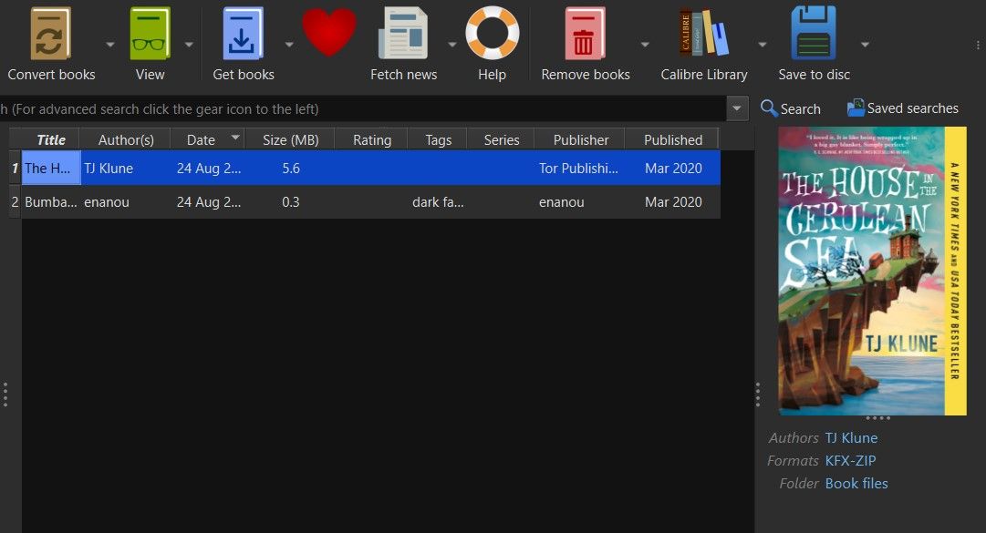 Showing Kindle Ebook Opened on Calibre Using KFX-ZIP