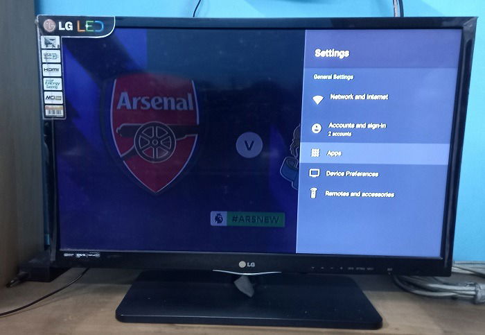 Настройки телевизора: раздел Приложения