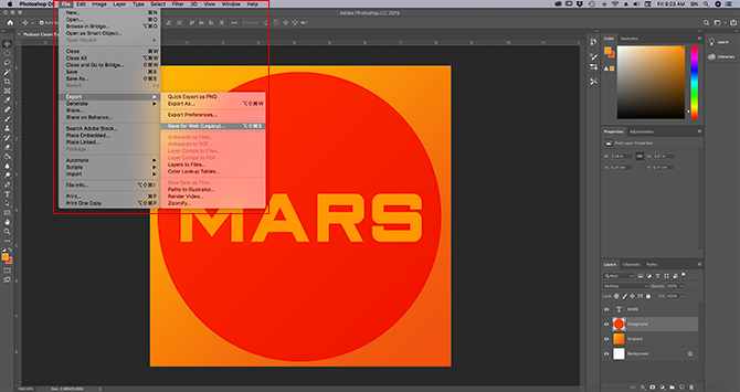 Photoshop CC Save for Web Legacy