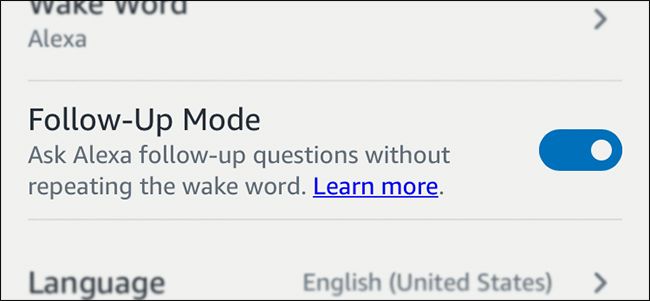 Как включить Follow-Up Mode в Alexa
