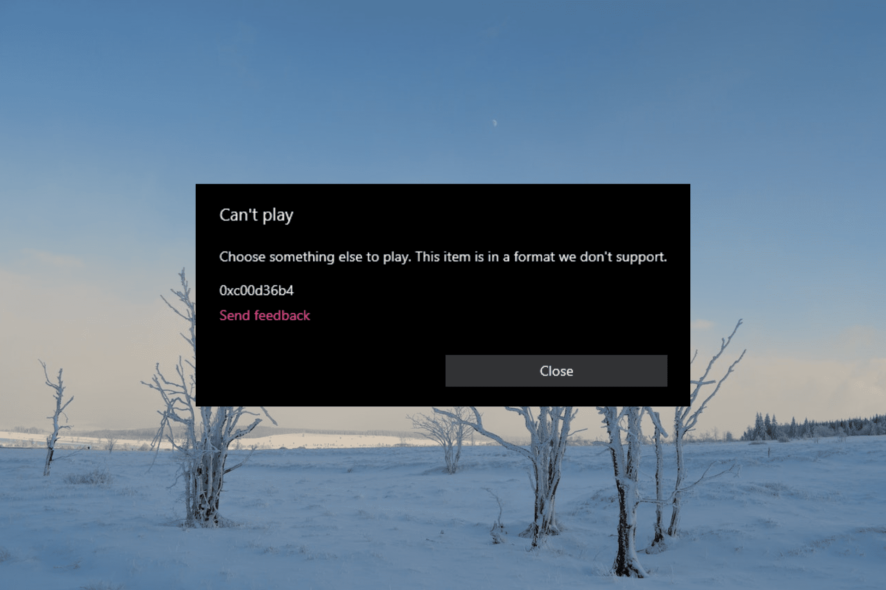 Ошибка 0xc00d36b4: как исправить в Windows