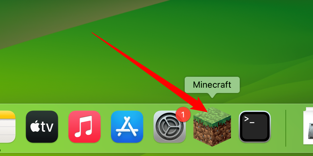 Нажмите значок приложения в Dock, чтобы запустить его. 