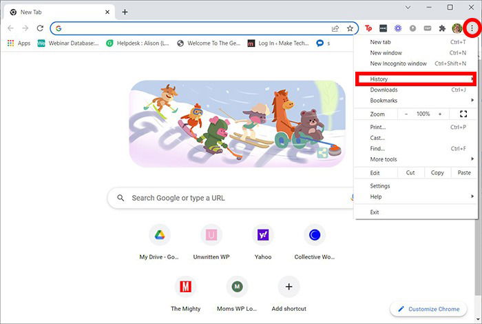 Список профилей в Google Chrome
