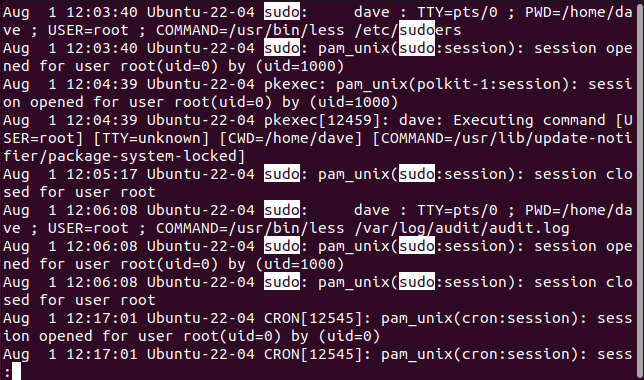 Отслеживание использования sudo в Linux