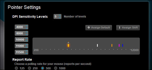 Схема переключения DPI на лету и назначения профилей для разных игр