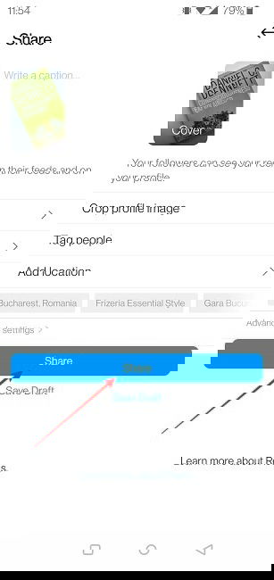 Instagram Reels Voice Post Screen
