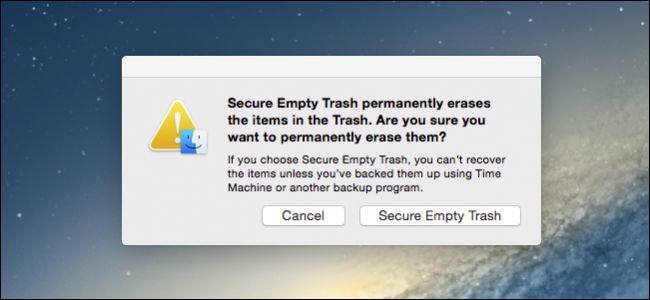 Как безопасно очистить Корзину в OS X