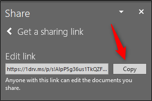 Копирование ссылки в буфер обмена
