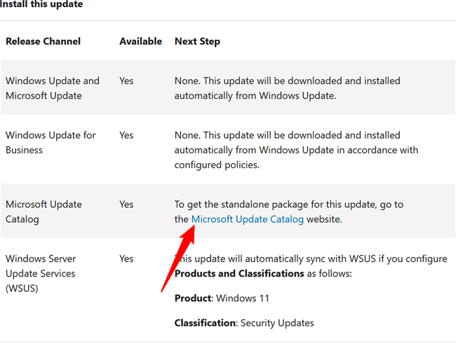 Перейдите по ссылке в Microsoft Update Catalog.