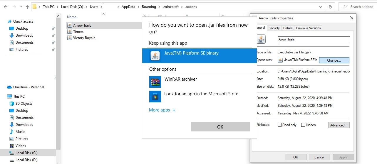 Смена приложения по умолчанию для .jar на Java в проводнике Windows