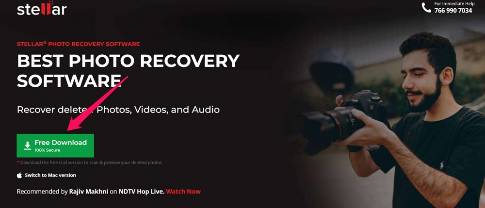 Загрузка установщика Stellar Photo Recovery