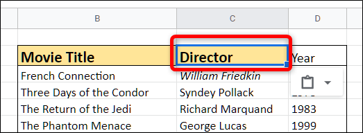 Кликните ячейку, к которой хотите применить формат.