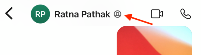 Нажмите профиль контакта в Signal