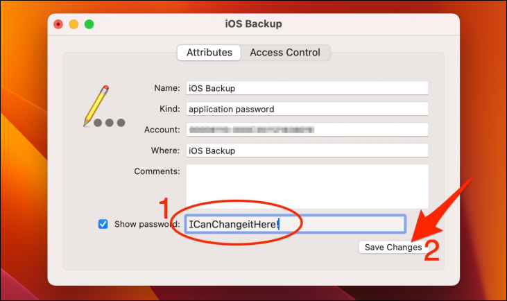 Изменить пароль резервной копии iPhone через Keychain Access