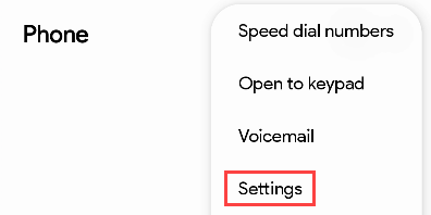 Настройки приложения Телефон на Samsung