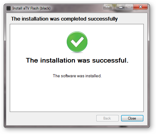 Меню aTV Flash: управление дополнениями