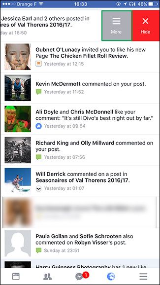Опции уведомления на iOS: скрыть или дополнительные действия
