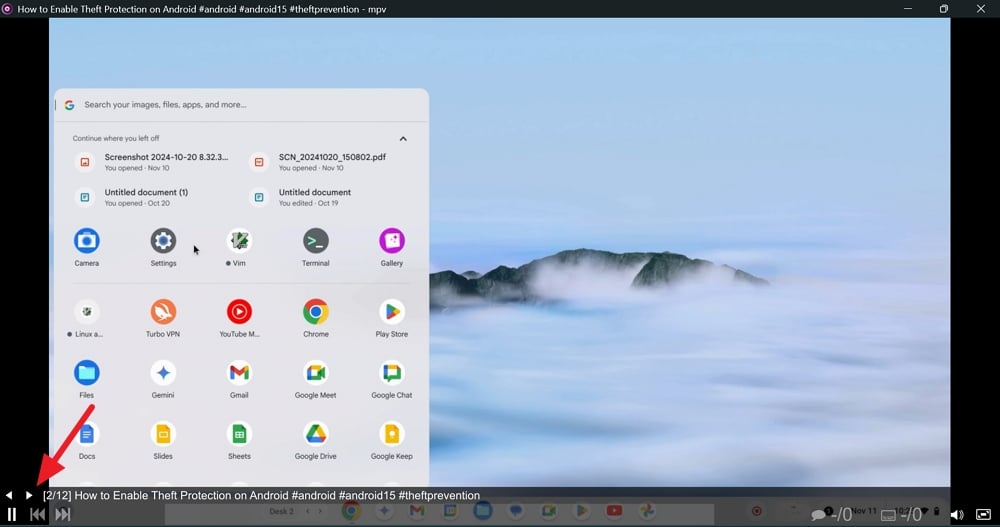 youtube playlist controls on mpv