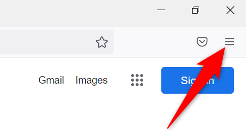 Нажмите на три горизонтальные линии в правом верхнем углу Firefox.
