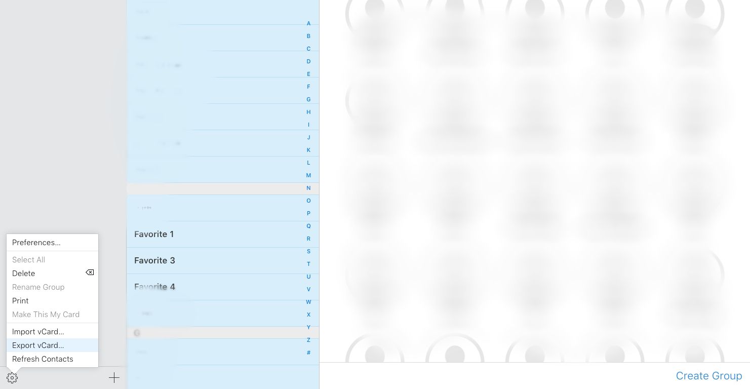 Экспорт контактов из iCloud через iCloud.com