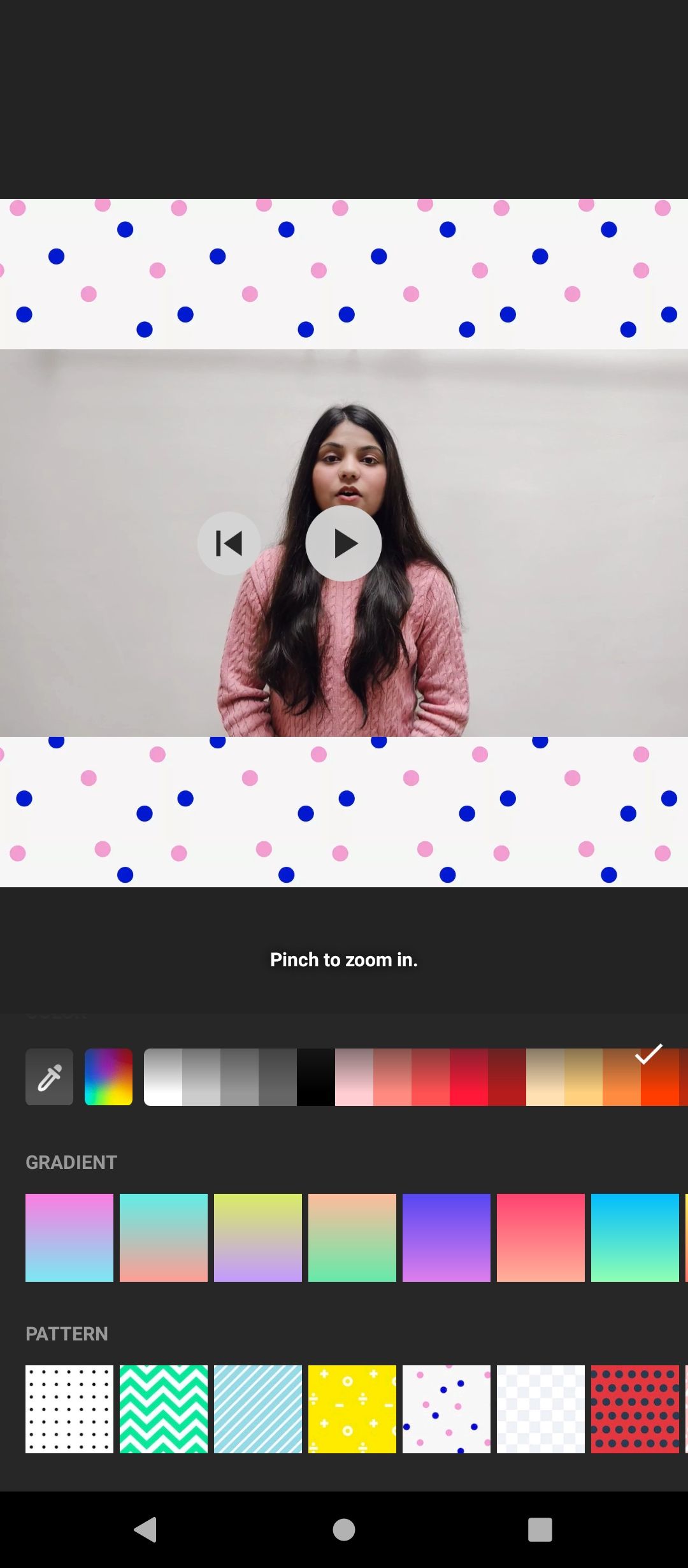 Белый фон для видео в Canvas