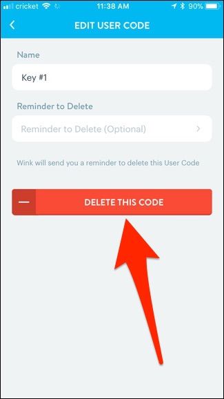 Подтверждение удаления кода в приложении