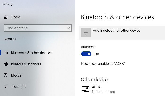 Добавление Bluetooth или другого устройства в Windows 10