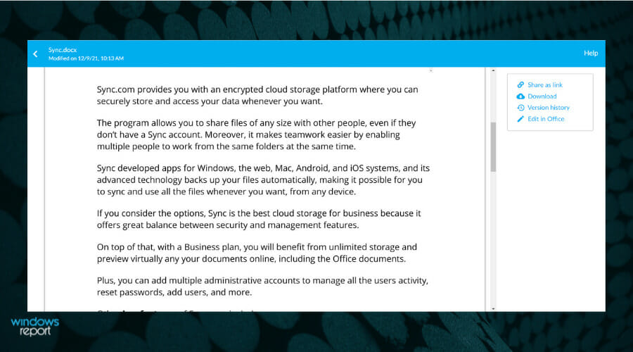 Превью документов и интеграция с Office 365 в Sync