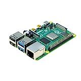 Raspberry Pi 4 Model B с палитрой характеристик и платой.