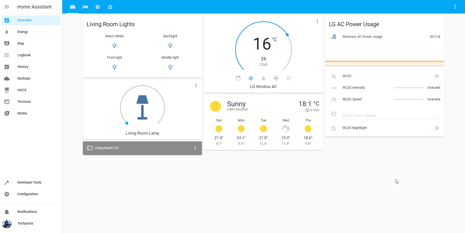 home assistant ui
