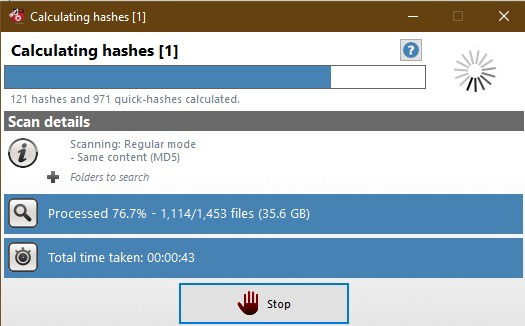 Поиск в Duplicate Cleaner Pro