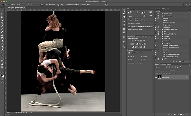 Открытое изображение в Photoshop