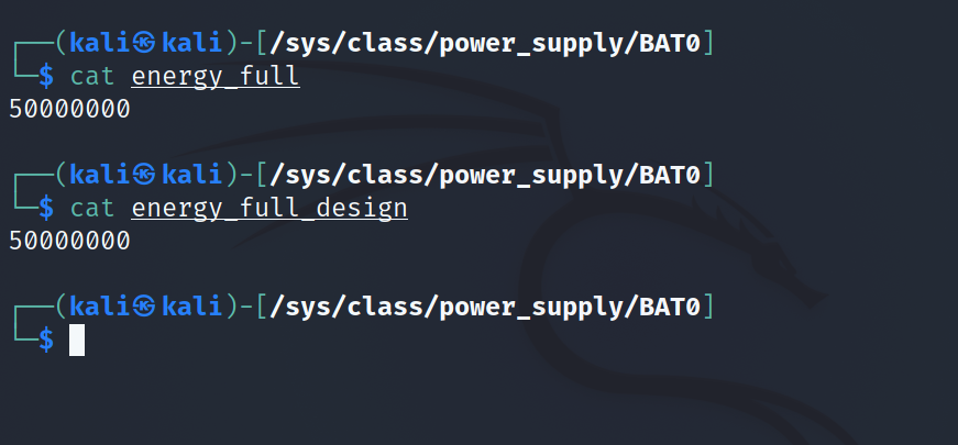 проверка батареи вручную в Linux