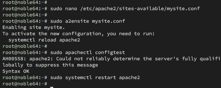Создание виртуального хоста Apache
