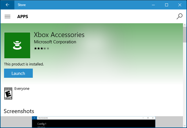 Скриншот: установка приложения Xbox Accessories
