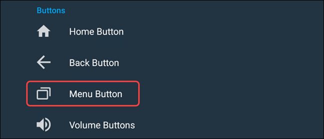 Выбор кнопки пульта для переназначения в Button Mapper