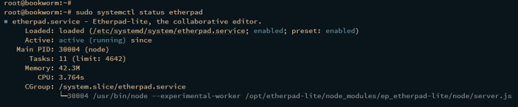 Проверка Etherpad