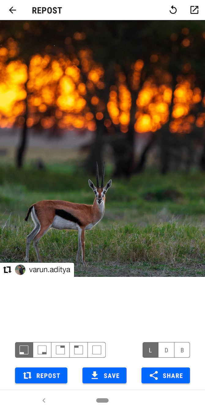 Репост публикаций Instagram на Android