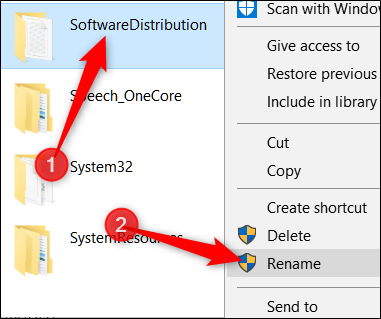 Переименование SoftwareDistribution