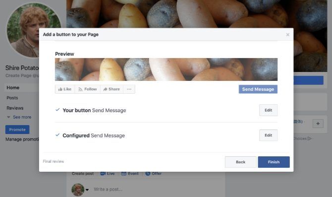 Add Button to Facebook Page
