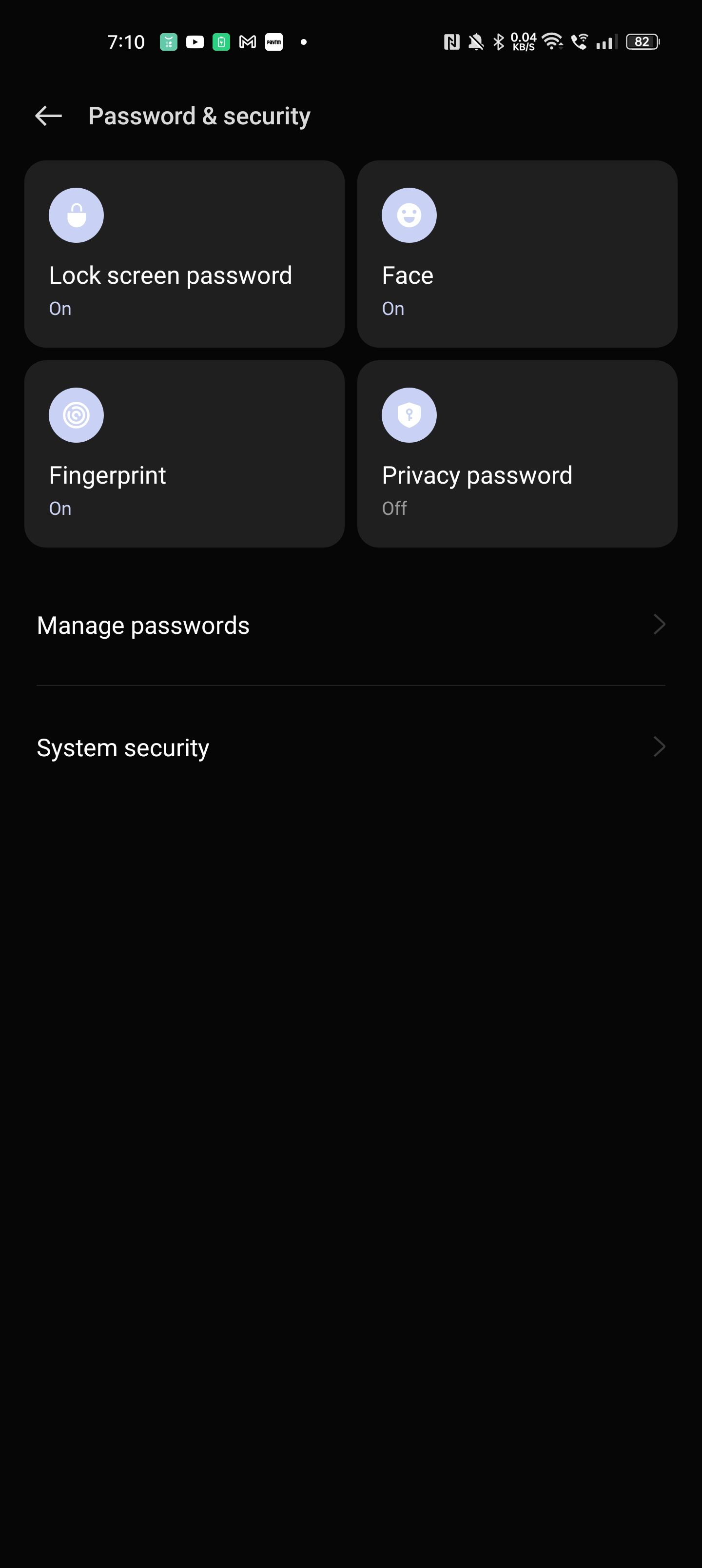 Oppo безопасность системы