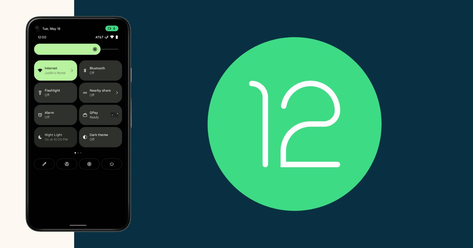 Индикаторы доступа к камере и микрофону в Android 12 — зелёная точка в строке состояния